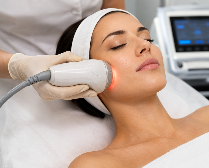 Practitioner performing Non-Surgical Skin Tightening